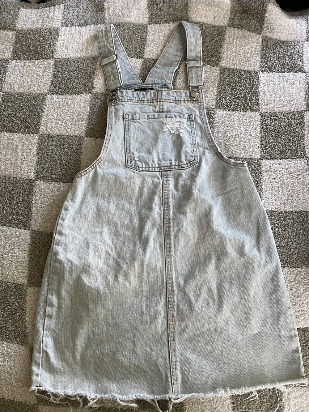 Denim overall dress